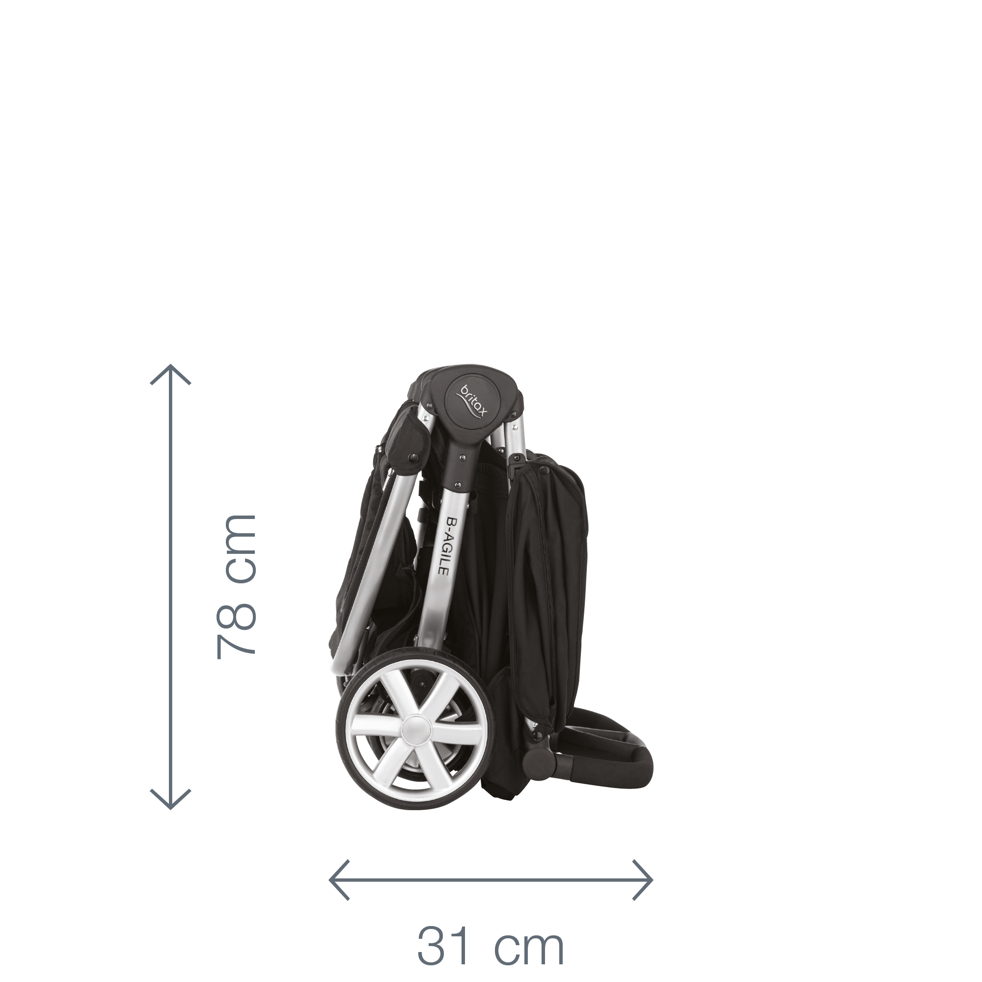 britax b agile double folded